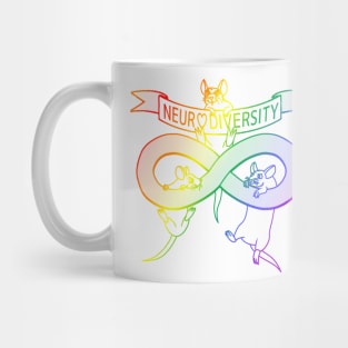 Neurodiversity Rats (Rainbow Version) Mug